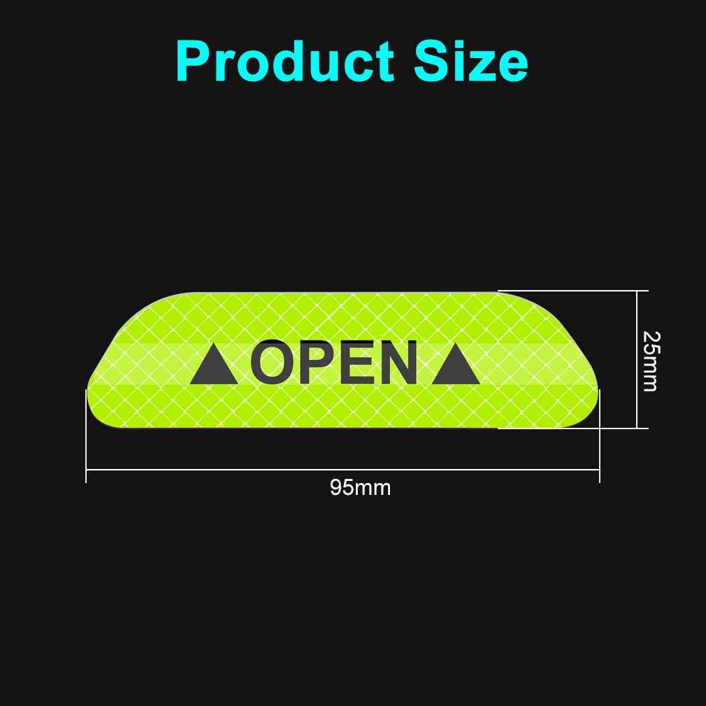 4pcs Stiker Reflektif Penanda Buka Pintu Mobil / Sepeda Diy