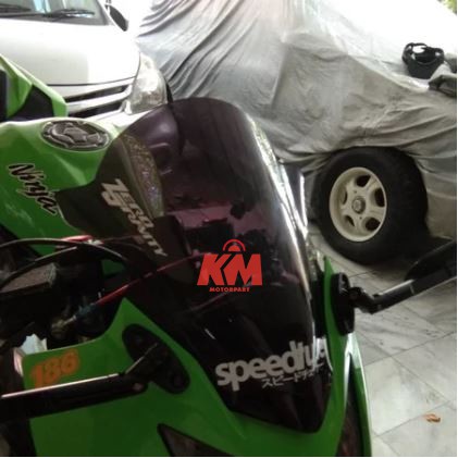 Visor Windshield Ninja 250rr Mono 250 sl Jenong Hitam Dan Bening Tebal 3 mm Panjang 32,8 cm