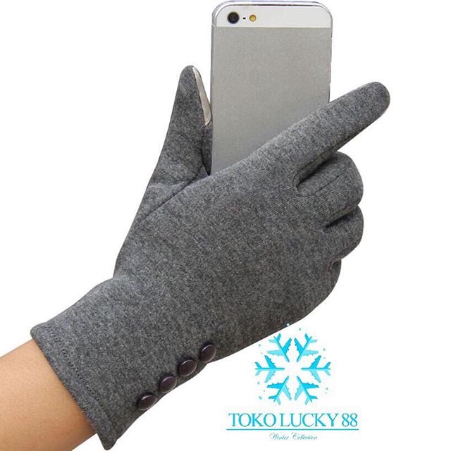 IMPORT MOLLAD Glove Kancing Sarung tangan thermal touchscreen Wanita Musim Dingin model Kancing Woman Glove Winter IMPORT