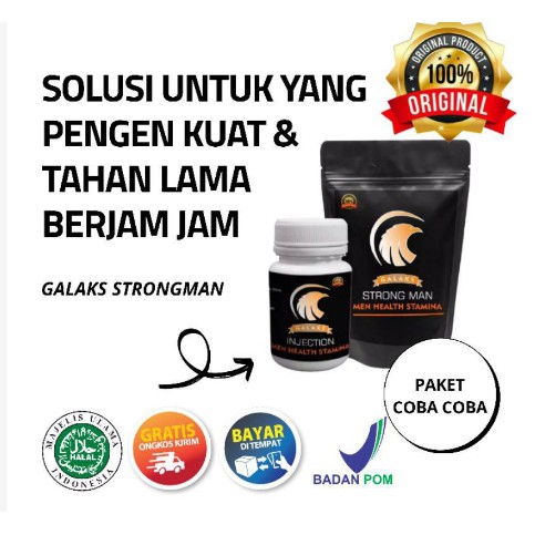 GALAKS STRONG MAN STAMINA PRIA SUPLEMEN BERKHASIAT PENAMBAH TAMBAH TENAGA DAN PEMBESAR MR P