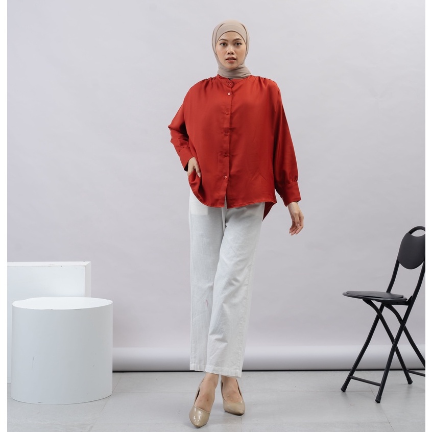 KEMEJA BLOUSE OVERSIZE DIANA KATUN SHAKILA DAILY OFFICE SHIRT PREMIUM B593 CO