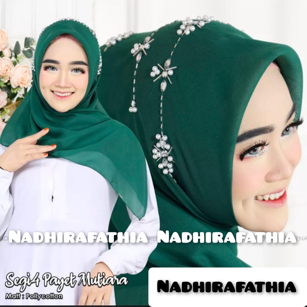 HIJAB SEGI EMPAT PAYET/HIJAB SEGI EMPAT MUTIARA/HIJAB SEGI EMPAT