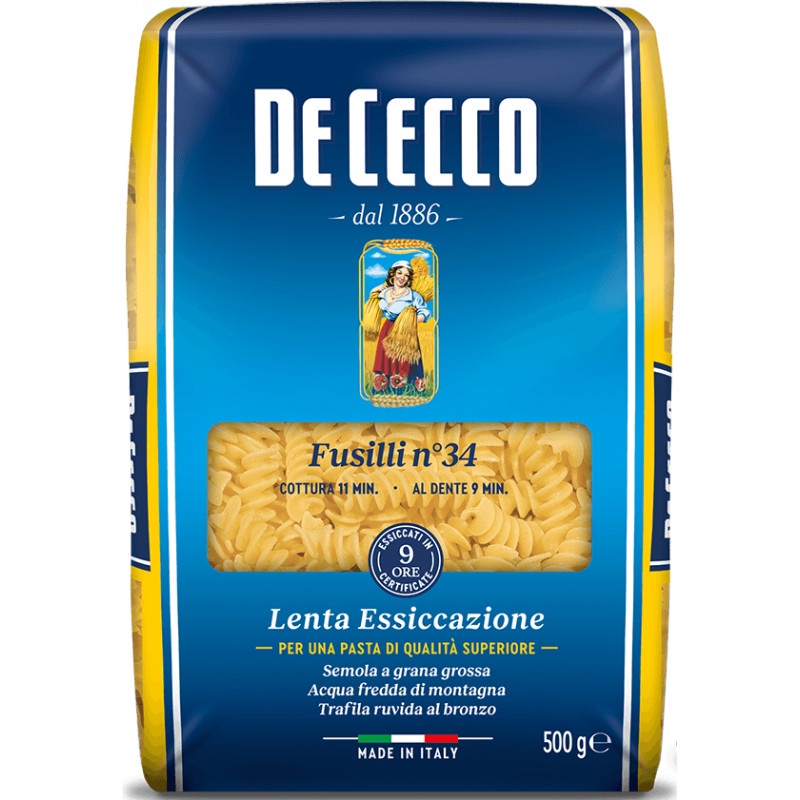

Dececco Fusilli'n 34 Pasta 500gr Italia