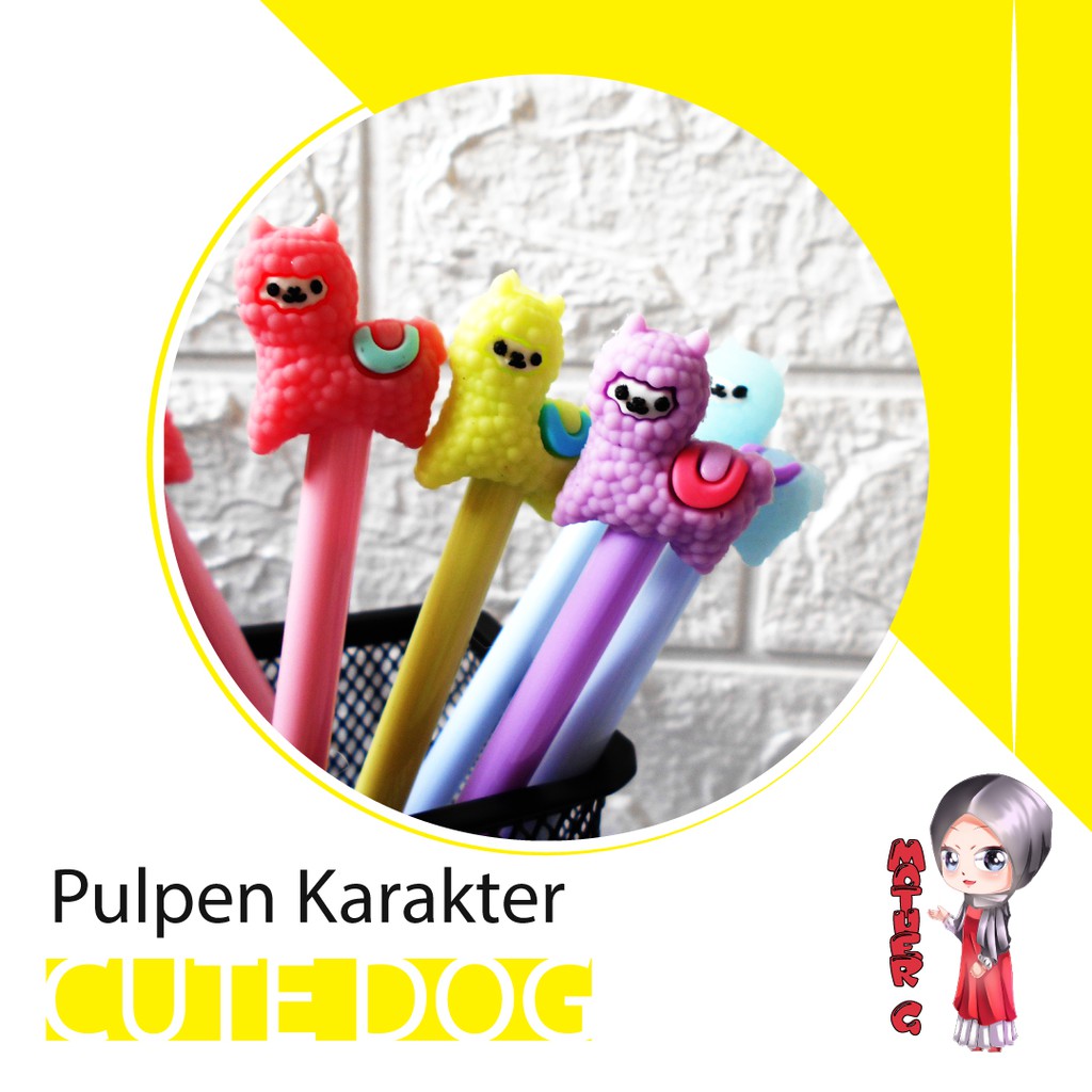 

Cute Doggy Pulpen Gel Karakter | High Quality - MOTHER G