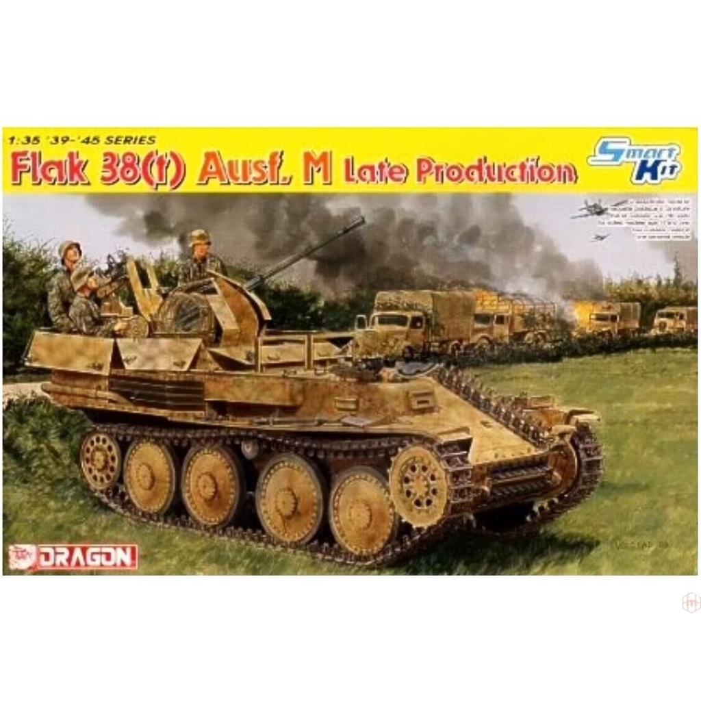Truk FLAK 38(t) Ausf.M LATE PRODUCTION Skala 1:35 Mokit Dragon