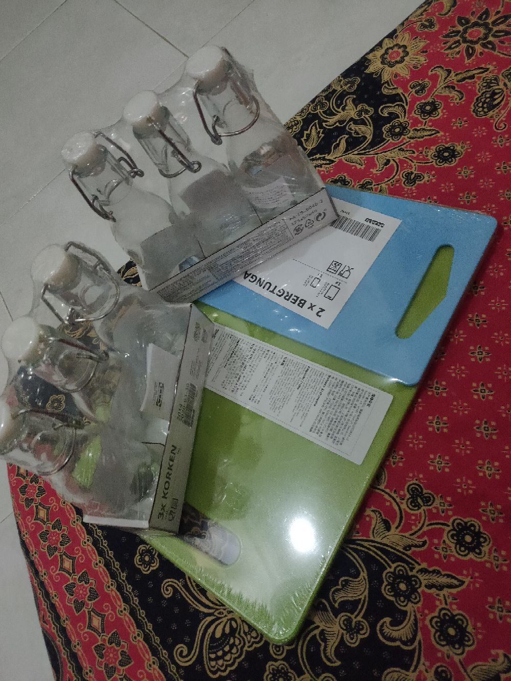 Brgtunga Talenan Sayur Buah Daging, Alat Masak Dapur. Isi 2 Pcs, Hijau Dan Biru