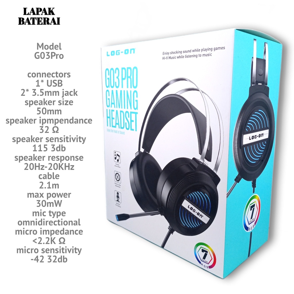 LOG - ON Headset GAMING - G03 PRO headset bando