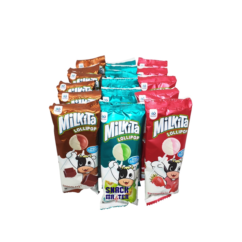 

Milkita Permen Susu Lollipop Aneka Rasa Renceng - Isi 30 pcs x 6 gram