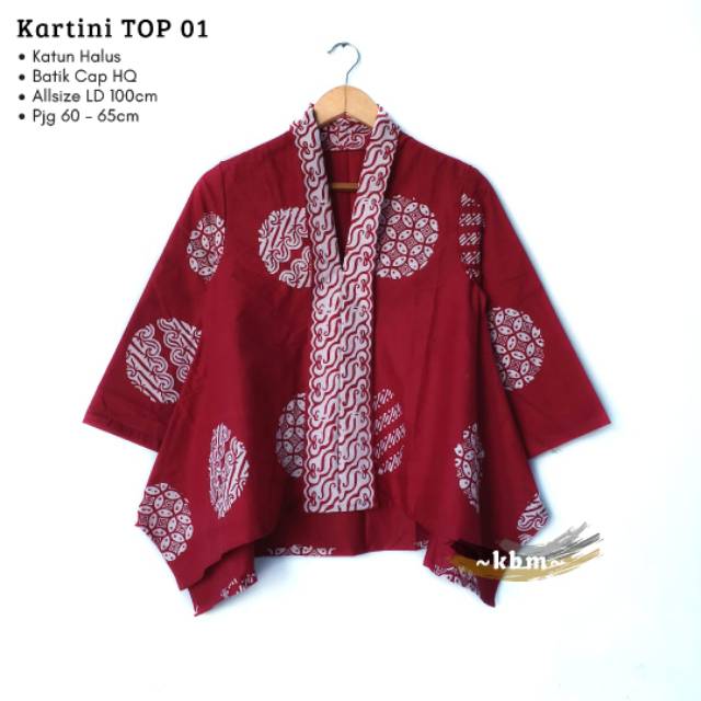 Kartini top ori batik solo