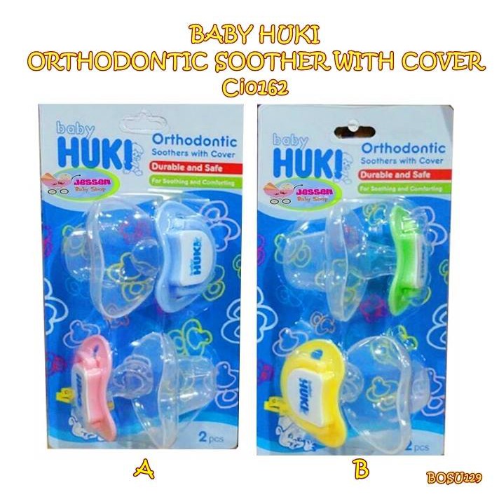 BOSU129 BABY HUKI ORTHODONTIC SOOTHER WITH COVER EMPENG Ci0162 BABY HUKI ISI 2