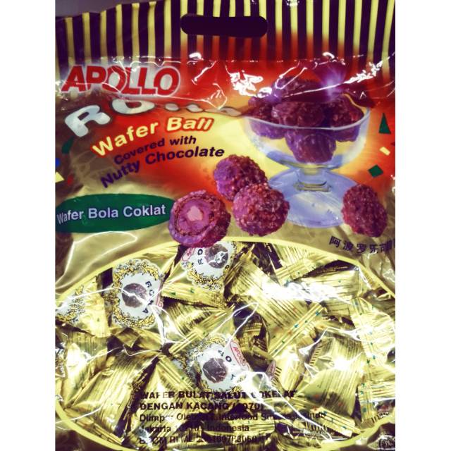 

Roka apollo wafer bola coklat 80 pcs