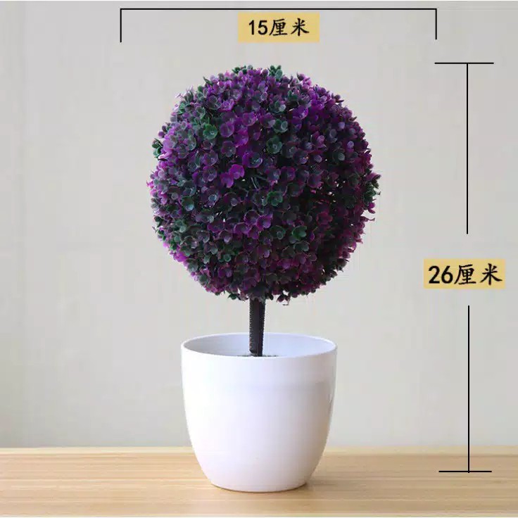 [LOKAL] DOMMO - D6018 Ornamen Tanaman Pohon Bonsai Artificial Flower Decoration Pot Bunga