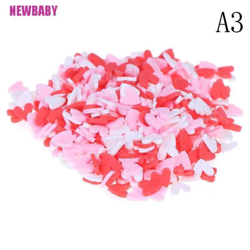 [NEWBABY] 10g/pack Polymer clay fake candy sweets sprinkles diy slime phone supplies