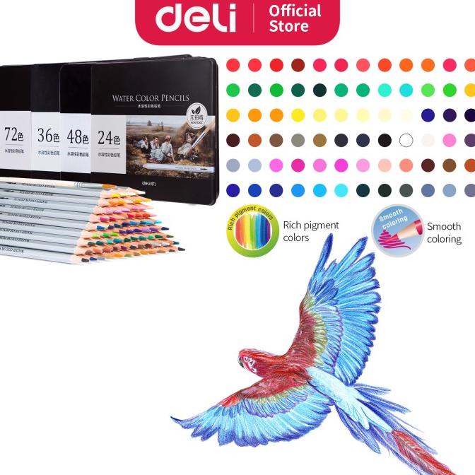 

Deli Pensil Warna 24C dapat dicuci dan teknologi hybrid 6521