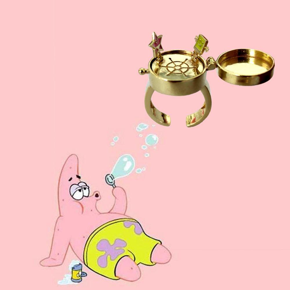 Mxbeauty BFF Cincin Lucu Kreatif Patrick Star Tembaga Spongebob Close Friend Sahabat Selamanya Rings