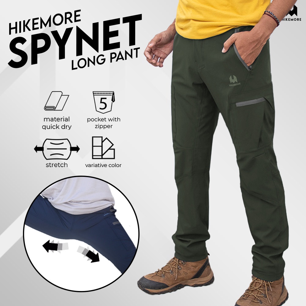 Hikemore Spynet Celana Panjang Gunung Outdoor Cargo Quickdry Dry Fit Stretch Original