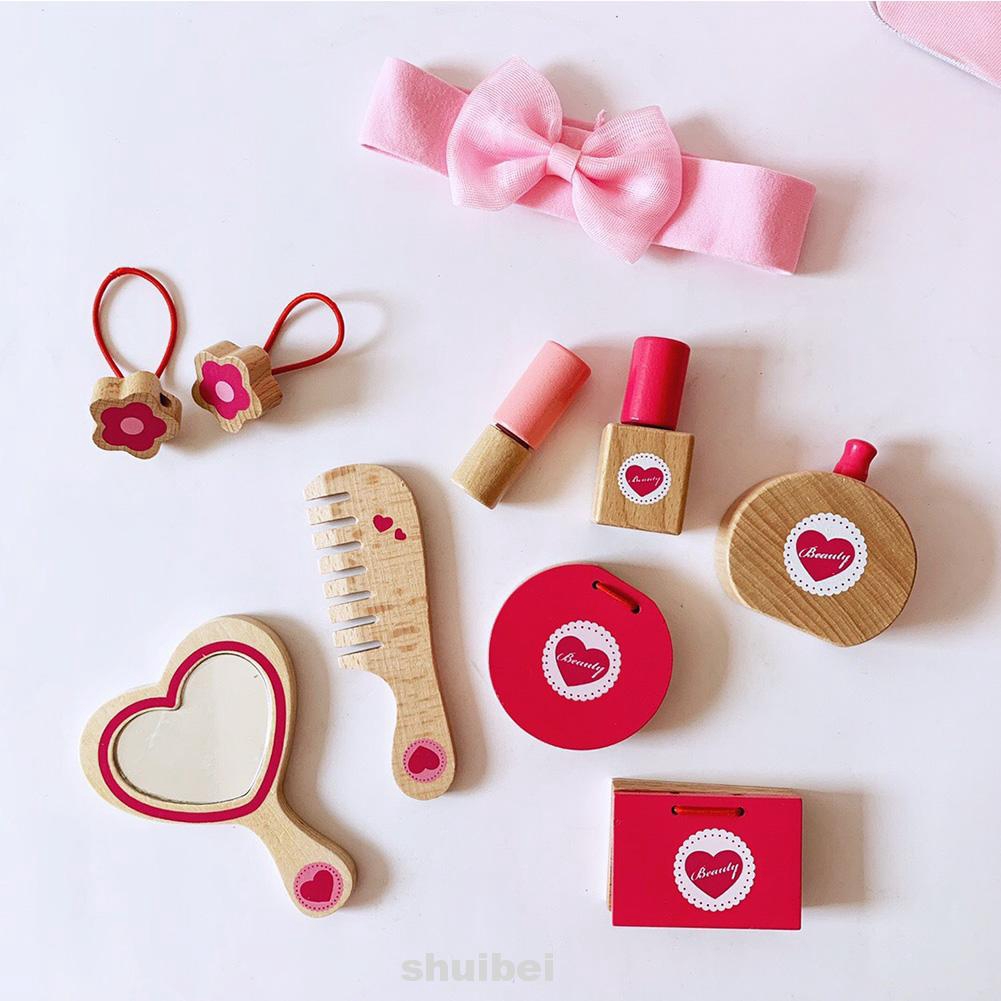 wooden play makeup set