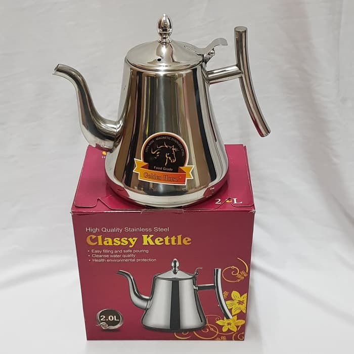 Golden Horse Classy Kettle Teko Teh plus Saringan 2 L