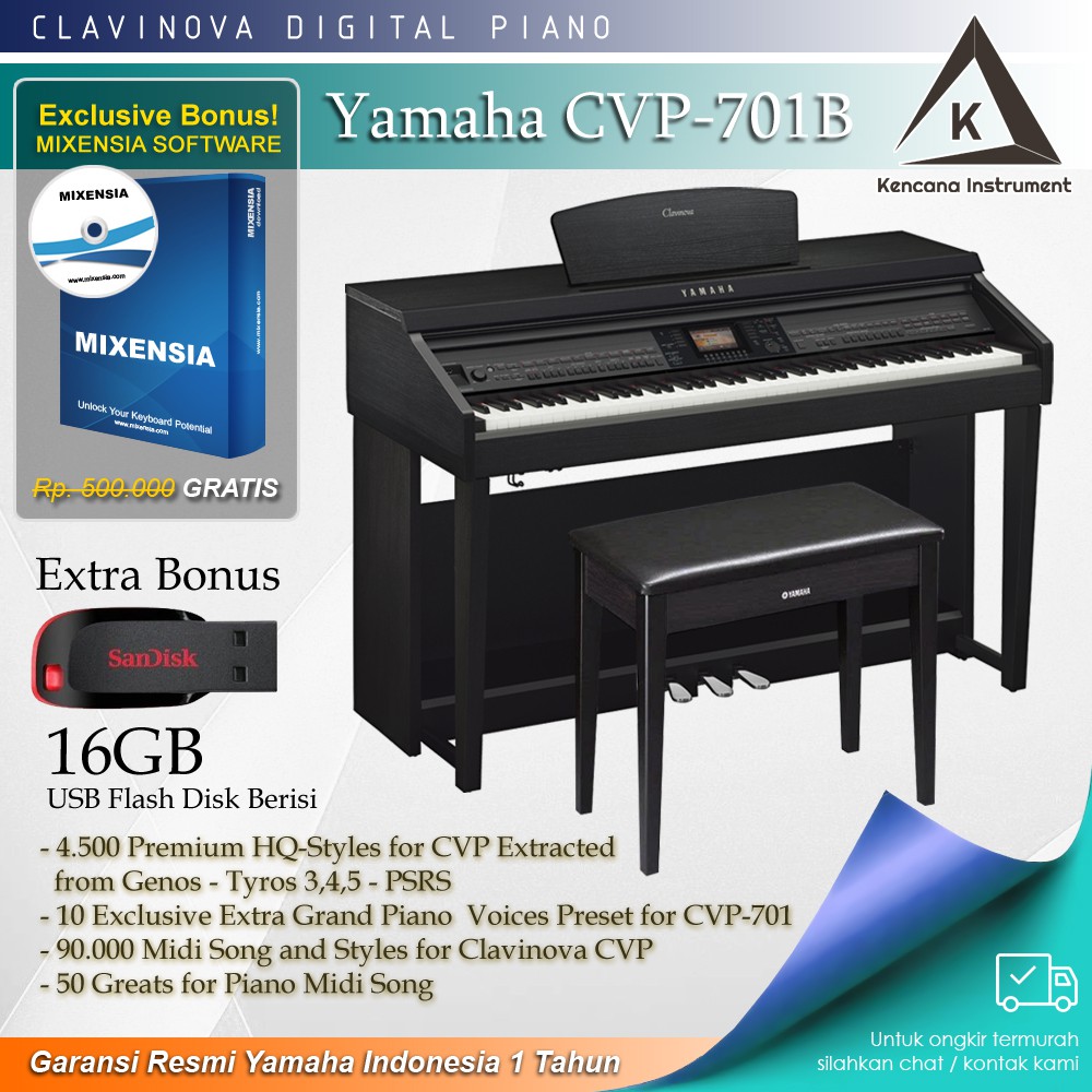 Jual Yamaha Clavinova CVP701 B/ CVP 701B / CVP701 /CVP701B Digital Piano