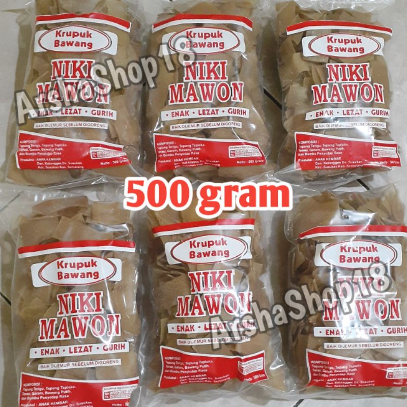 Kerupuk Bawang NIKI MAWON mentah 500gr Enak, ASLI Ketanggen, Susukan, Kab. Semarang