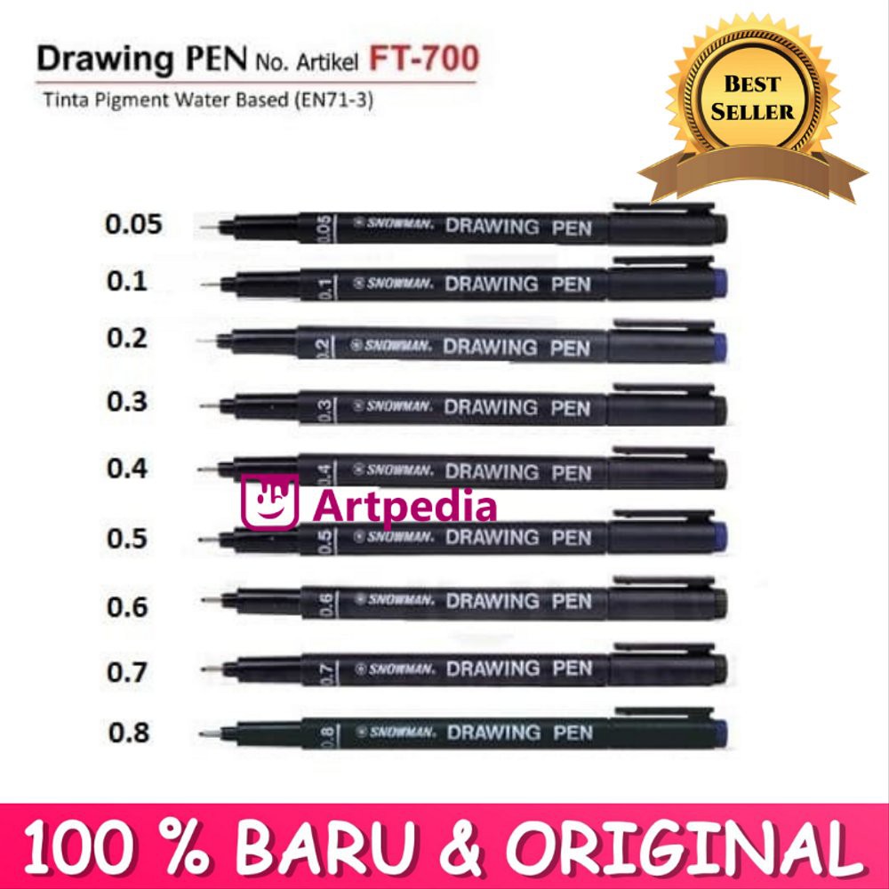 

Unik Snowman drawing pen 005 - 0.8 . Diskon