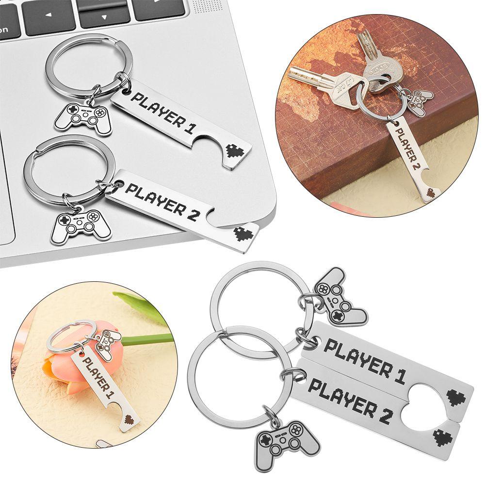 Lily 2pcs Gantungan Kunci Tatakan Lucu 1layer 2kado Anniversary Key Buckle