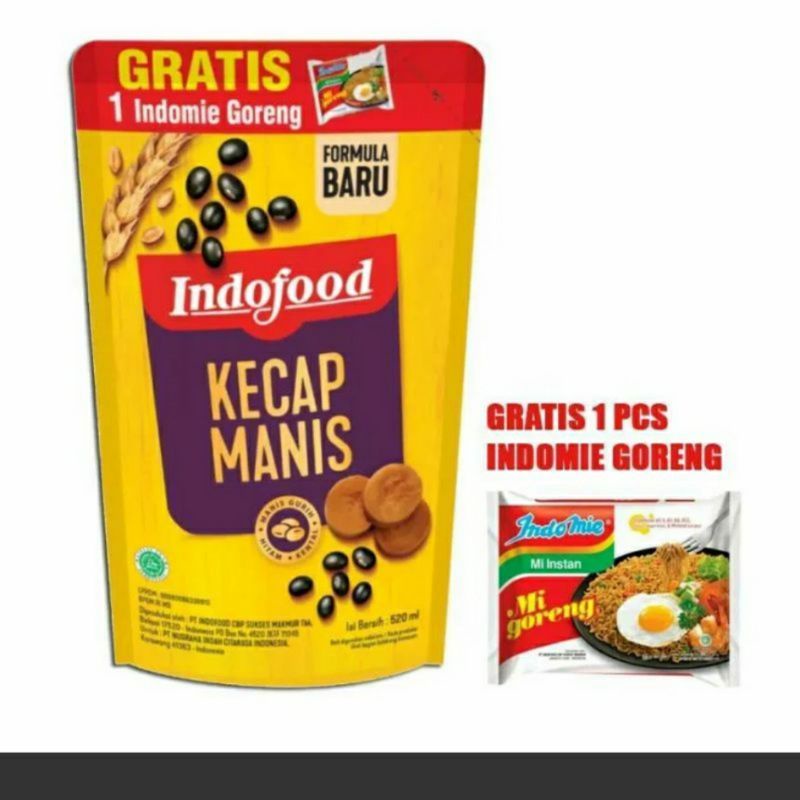 

Promo Kecap Manis Indofood refill 520ml gratis indomie