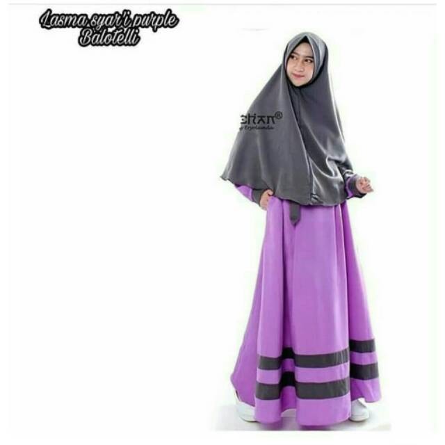 Gamis muslim LASMA hijab UKURAN JUMBO LD 110-115cm PB 140-145cm