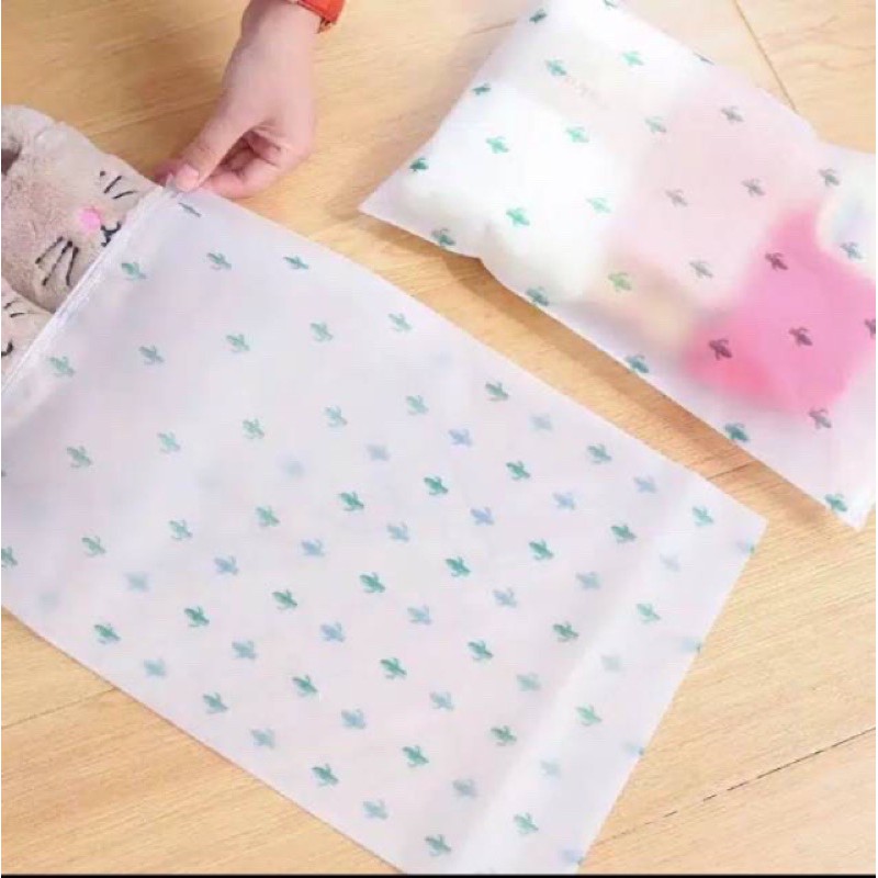 KANTONG STORAGE BAG ZIPLOCK MOTIF KAKTUS