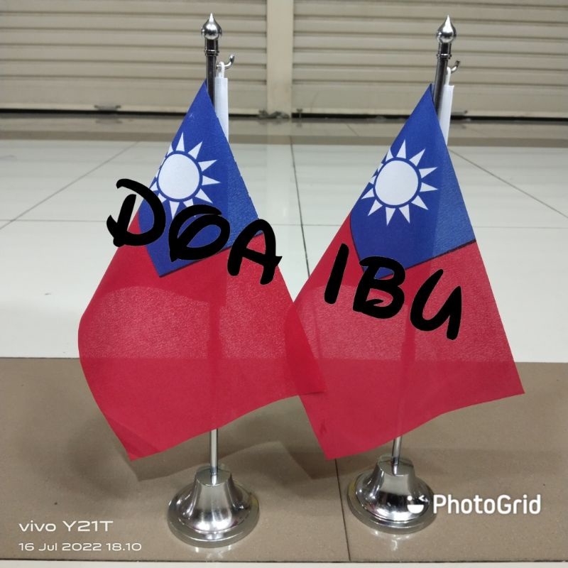 

best seller tiang stenlis meja+bendera TAIWAN ready stock