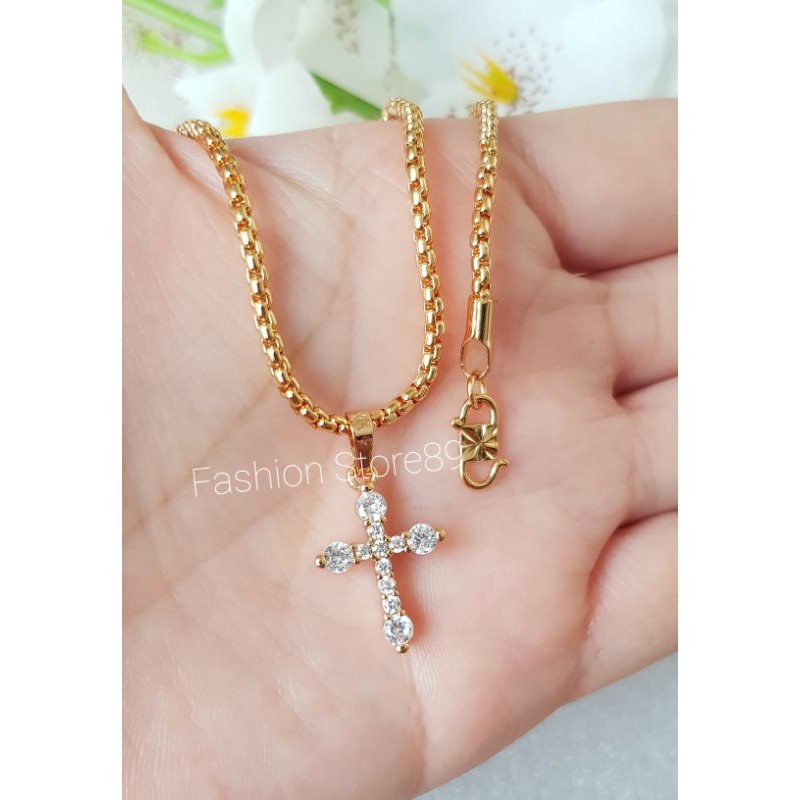 Fashion Kalung Salib Kalung Rohani Fashion xuping yaxiya bestseller lapis emas import