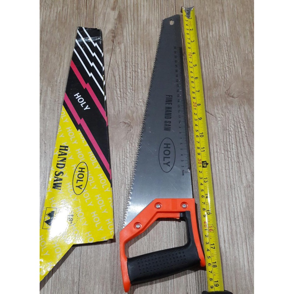 Gergaji kayu 18 Inch Handsaw Gagang Karet 450mm Tajam