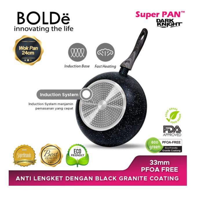 BOLDe Super Pan Wok 24 cm Black