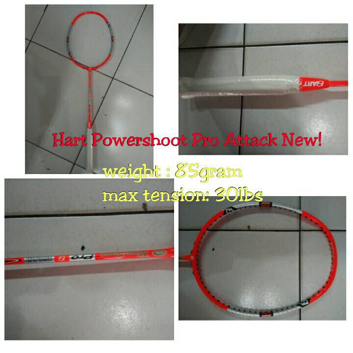 Raket Bulutangkis Terbaru raket hart power shot pro Offense & Defense 100riginal