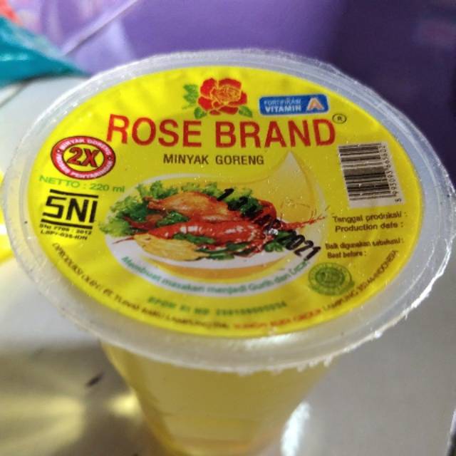 MINYAK GELAS 10 PCS ROSE BRAND,SAMEDAY/INSTANT