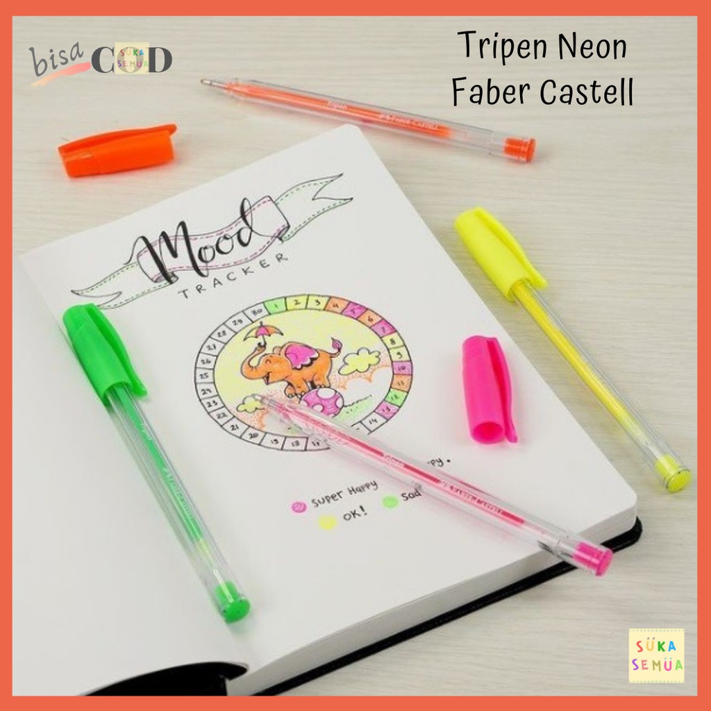 

Tripen Neon Faber Castell - Pena Translucent Cerah // Pulpen Pen Bolpen Ballpoint Gelpen (ORIGINAL)