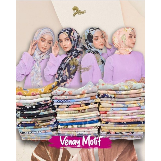 BUGIS HIJAB VENAY  JILBAB SEGIEMPAT MOTIF