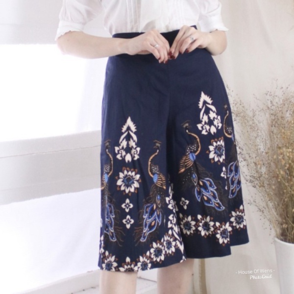 Unik BATIK BY LUWEN - KULOT BATIK - CELANA BATIK - TYPE 9 - Navy Murah