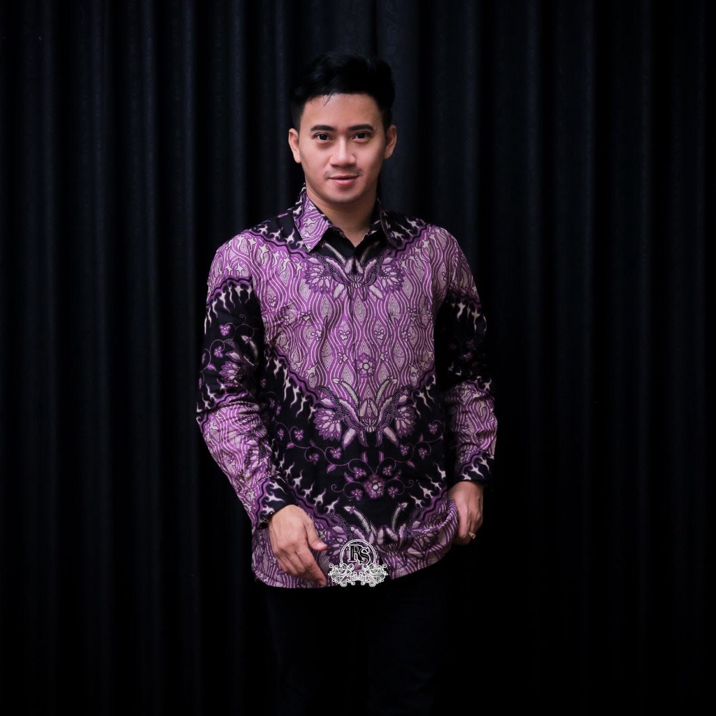 KEMEJA BATIK PRIA NEW MOTIF KERIS UNGU