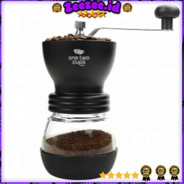 OneTwoCups Alat Penggiling Kopi Manual Coffee Grinder - CF4146 - Black