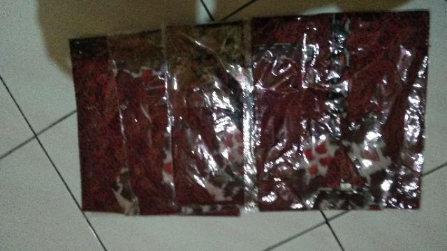 Asifa Batik Hrb026 Kenongo Kemeja Tosca Pendek Pekalongan Padi M L Xl Sogan Tulis Halus Kemeja Batik