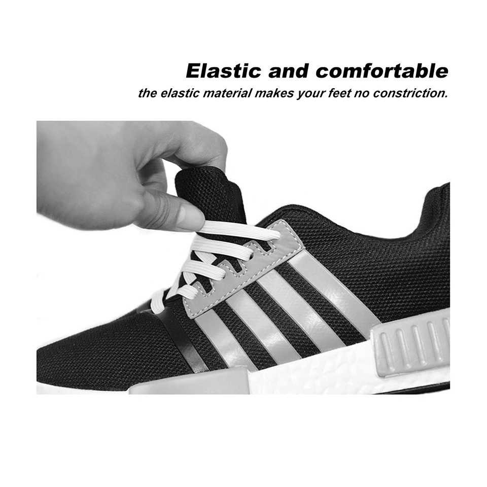 Tali Sepatu Elastis Invicible Slip On / Lazy Laces Elastic Shoelaces