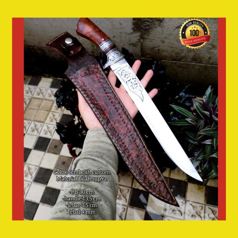 PISAU SEMBELIH CUSTOM MATERIAL BILAH SUP9 SUPER TAJAM