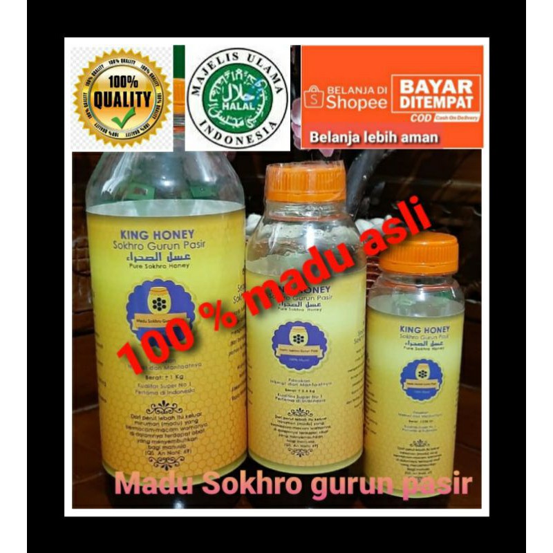 

Madu Asli king honey sokhro gurun pasir murni 100 %