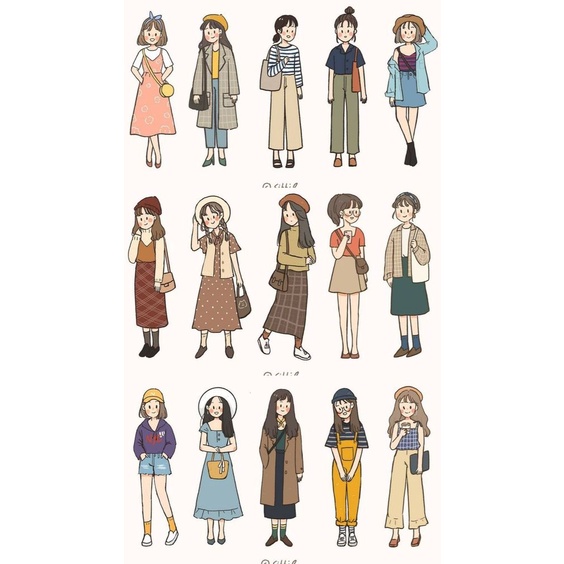 

Sticker/Stiker Motif Aesthetic Girls
