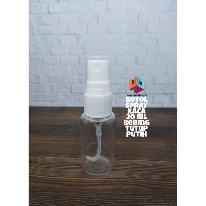 BOTOL SERUM SPRAY 18 ML NATURAL TUTUP PUTIH