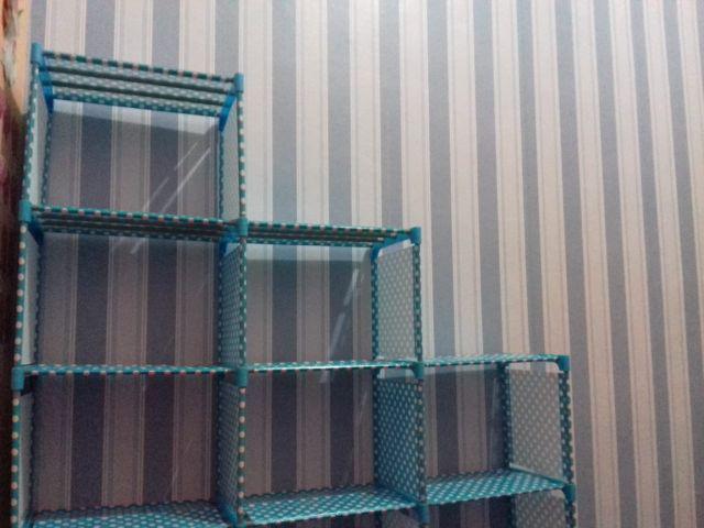 Rak Buku Portable 3 Sisi Multifungsi