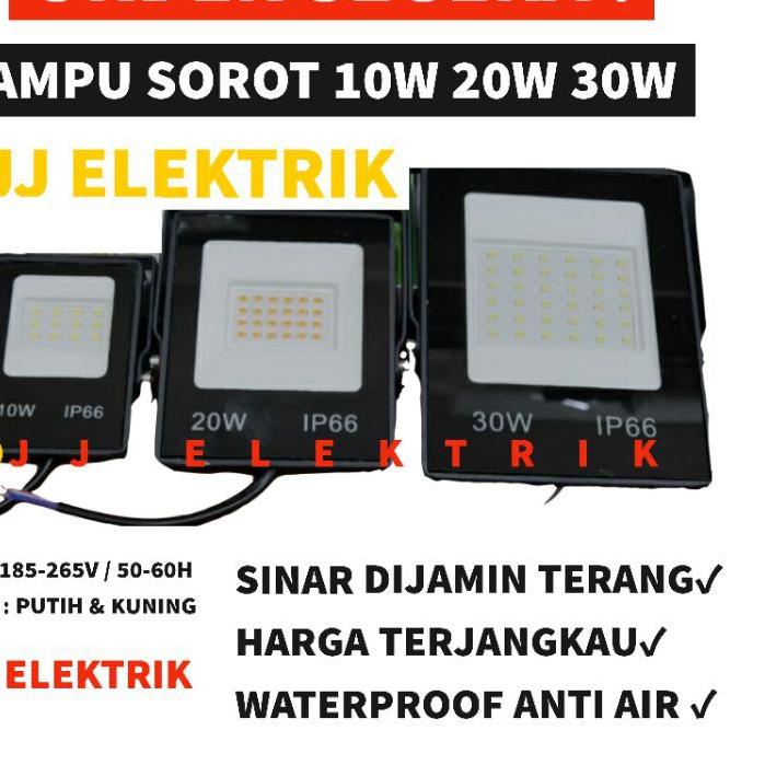 Lampu Sorot Tembak LED 10W / 20W /30W Warna Kuning Warm White atau Putih Lampu Dinding Taman Tembok 