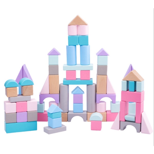 

Promo Wooden Toys 75 Pcs Color Building Blocks Limited