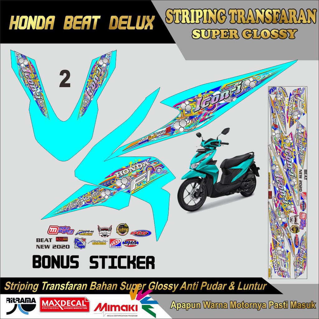 STRIPING TRANSPARAN UV GLOSY BEAT DELUK LIS BODI TRANSPARAN UV GLOSY BEAT DELUK